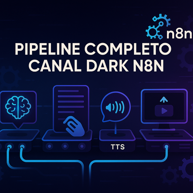 Pipeline completo para Canal Dark com n8n: do roteiro com IA ao upload no YouTube