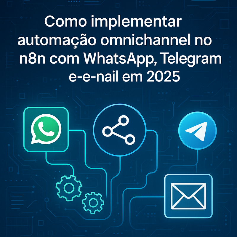 Como implementar automação omnichannel no n8n com WhatsApp, Telegram e e-mail em 2025