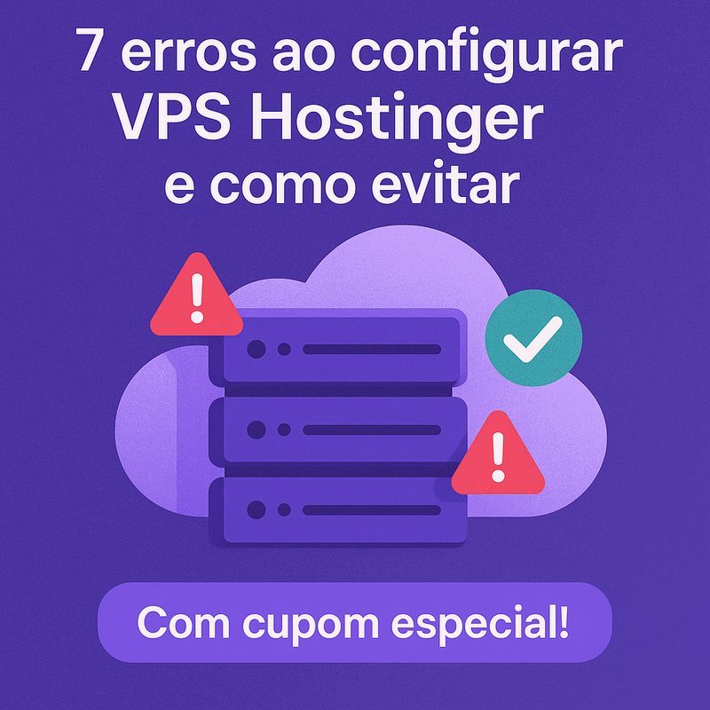 7 erros ao configurar VPS Hostinger e como evitar (com cupom!)