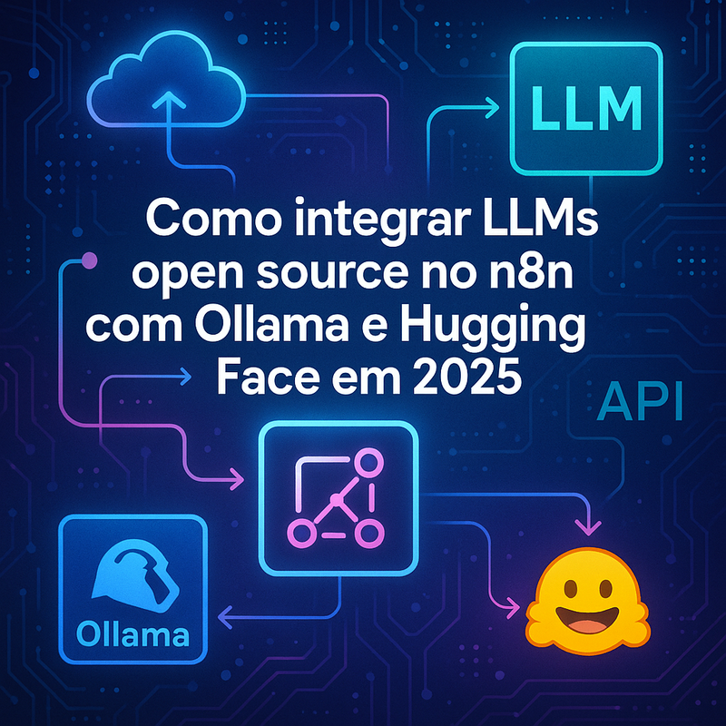 Como integrar LLMs open source no n8n com Ollama e Hugging Face em 2025