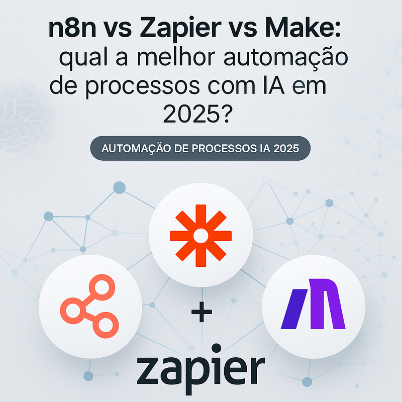 n8n vs Zapier vs Make: qual a melhor automação de processos com IA em 2025?