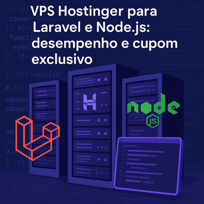 VPS Hostinger para Laravel e Node.js: desempenho e cupom exclusivo