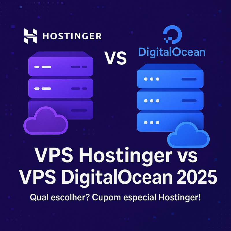 VPS Hostinger vs VPS DigitalOcean 2025: qual escolher? Cupom especial Hostinger!