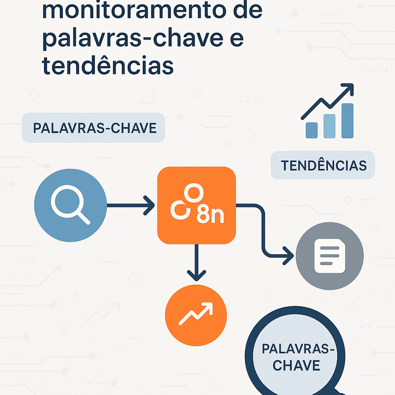 Como criar um workflow n8n para monitoramento de palavras-chave e tendências