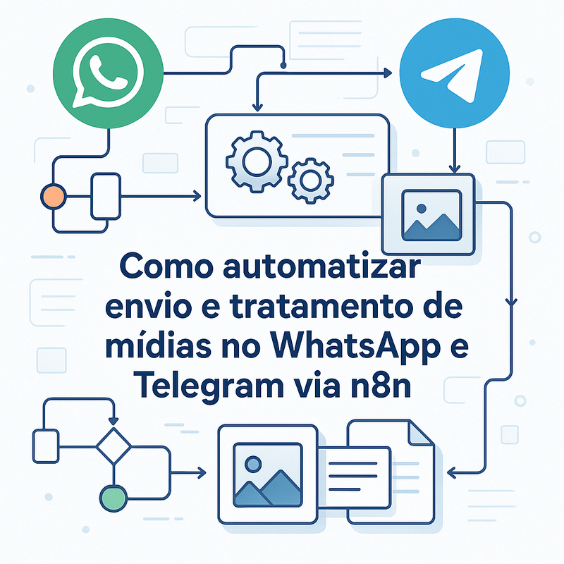 Como automatizar envio e tratamento de mídias no WhatsApp e Telegram via n8n