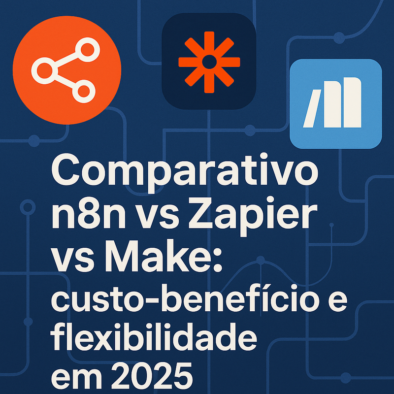 Comparativo n8n vs Zapier vs Make: custo-benefício e flexibilidade em 2025