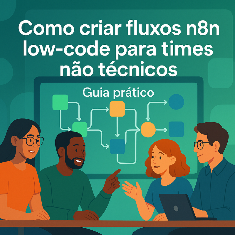Como criar fluxos n8n low-code para times não técnicos: Guia prático