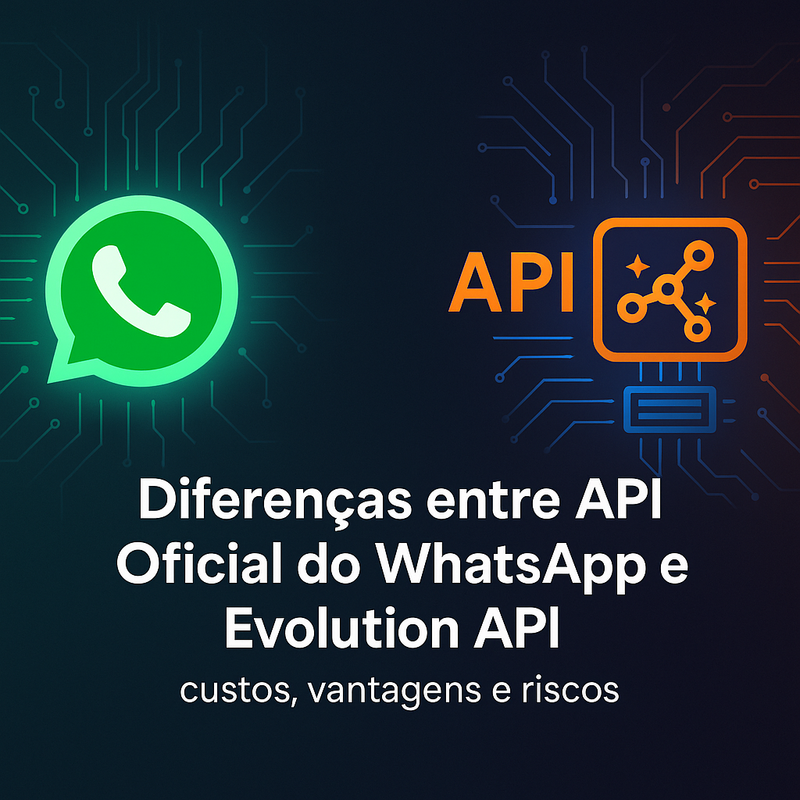Diferenças entre API Oficial do WhatsApp e Evolution API: custos, vantagens e riscos