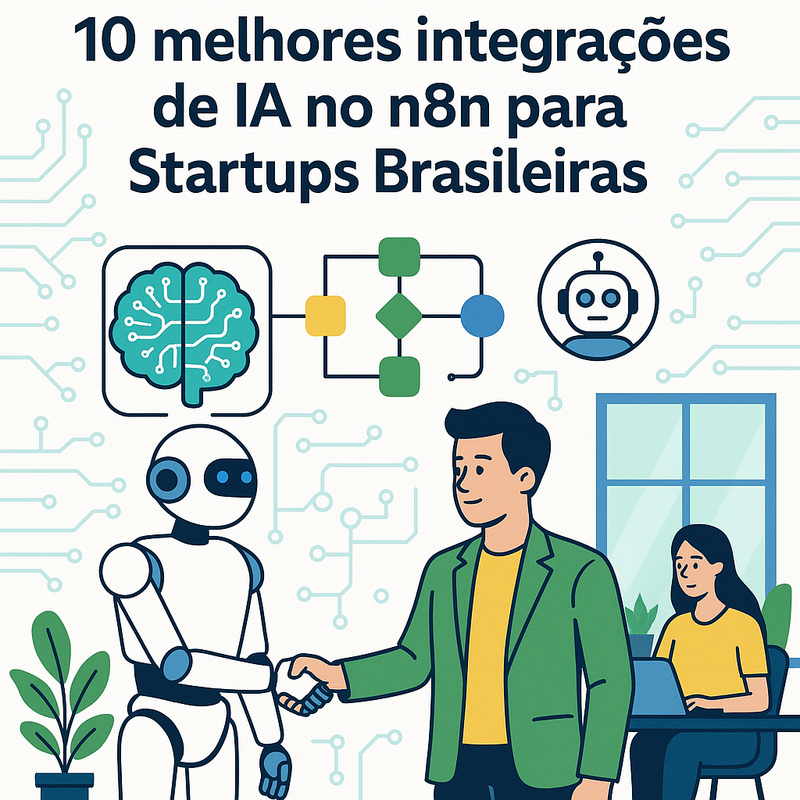 10 melhores integrações de inteligência artificial no n8n para startups brasileiras