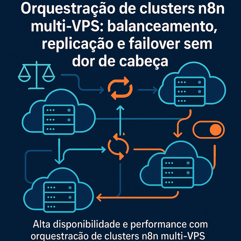 Orquestração de clusters n8n multi-VPS: balanceamento, replicação e failover sem dor de cabeça