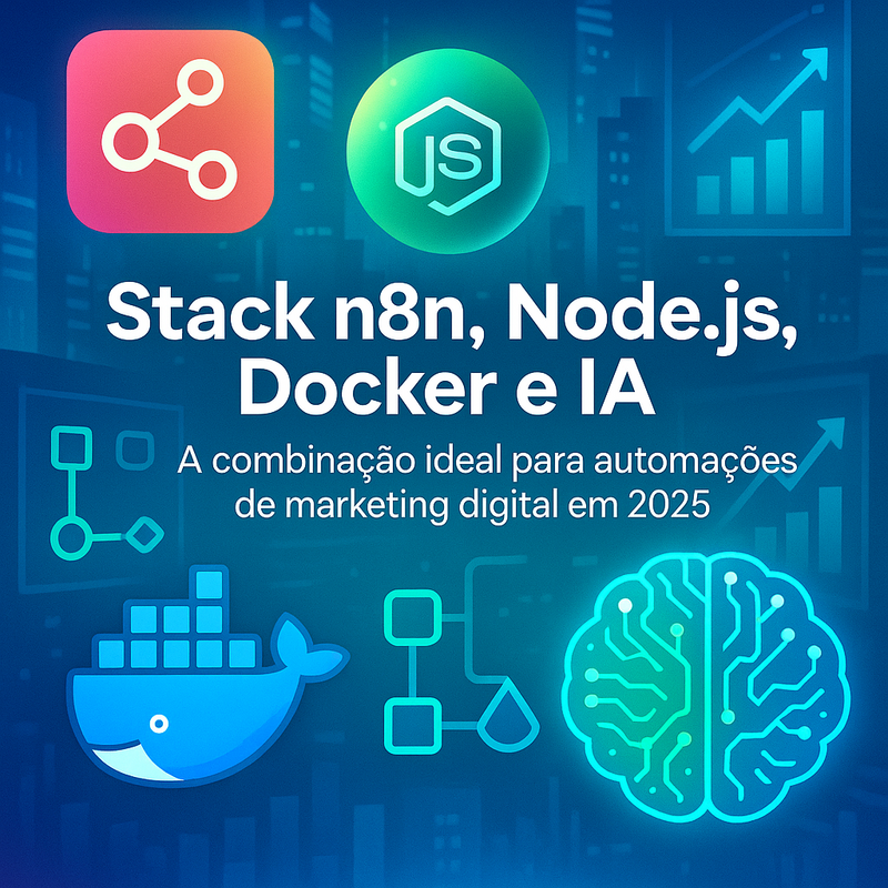 Stack n8n, Node.js, Docker e IA: a combinação ideal para automações de marketing digital em 2025