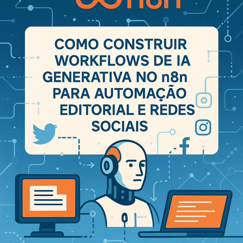 Como construir workflows de IA generativa no n8n para automação editorial e redes sociais