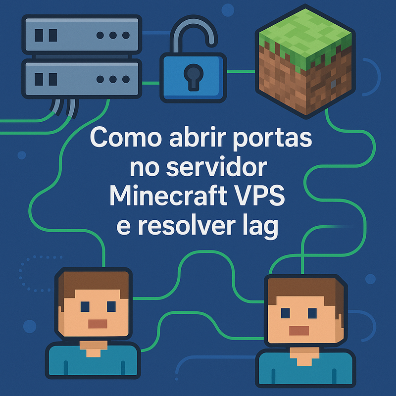 Como abrir portas no servidor Minecraft VPS e resolver lag