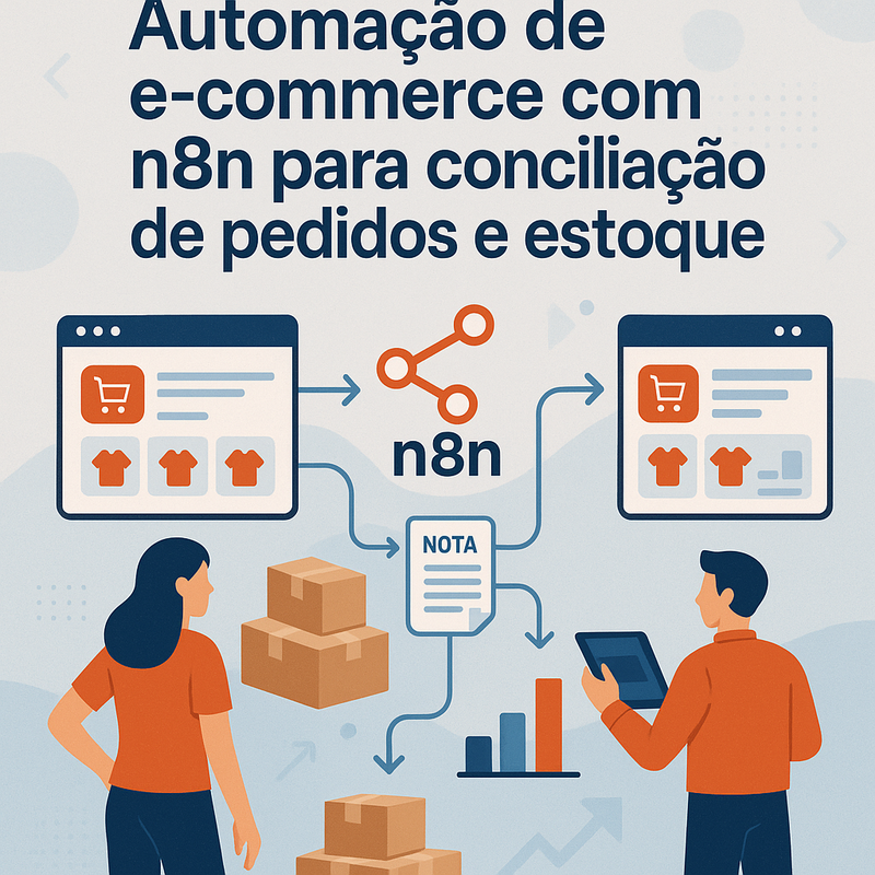 Automação de e-commerce com n8n para conciliação de pedidos e estoque entre plataformas