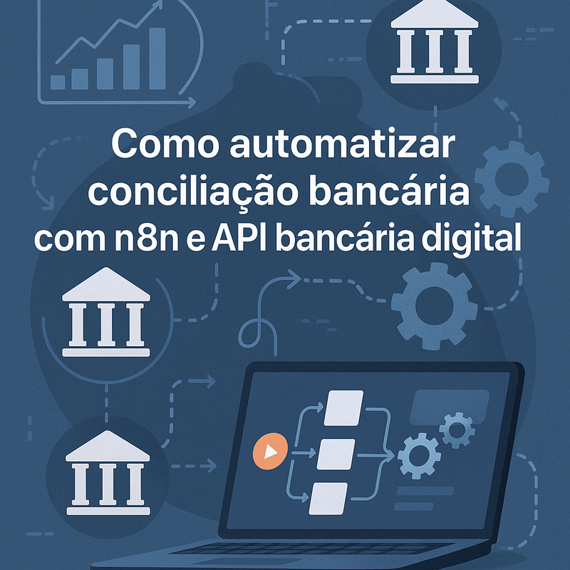 Como automatizar conciliação bancária com n8n e API bancária digital