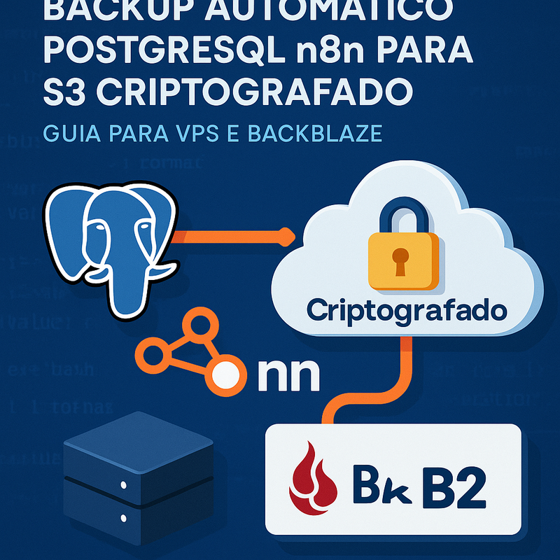 Backup automático PostgreSQL n8n para S3 criptografado: guia para VPS e Backblaze
