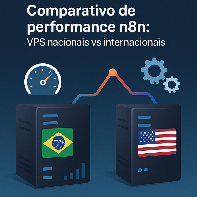 Comparativo de performance n8n: VPS nacionais vs internacionais