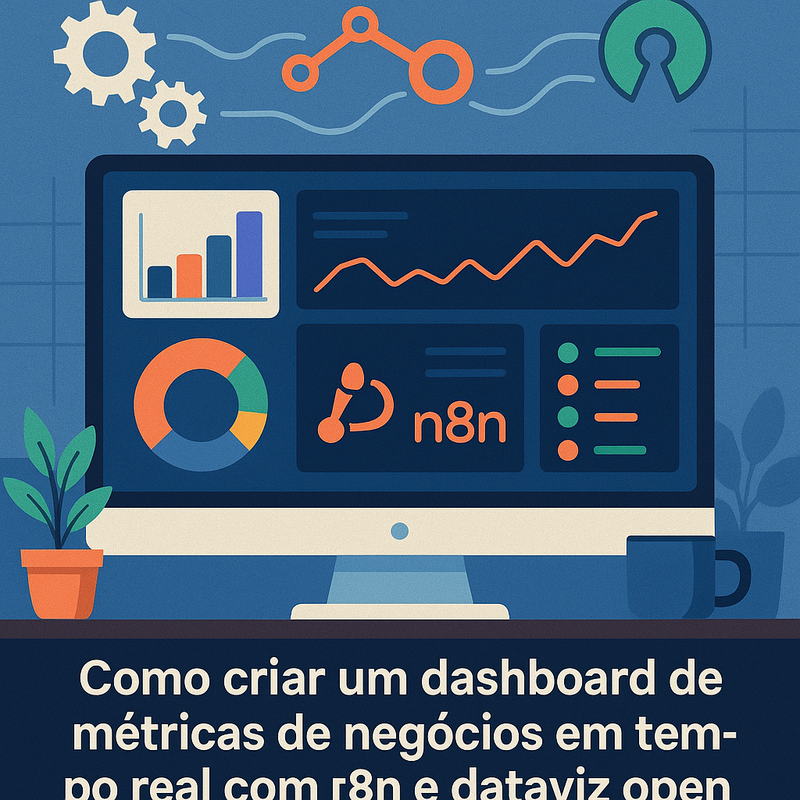 Como criar um dashboard de métricas de negócios em tempo real com n8n e dataviz open source