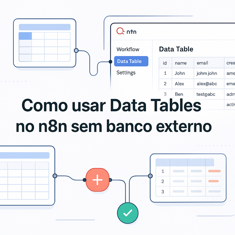 Como usar Data Tables no n8n sem banco externo