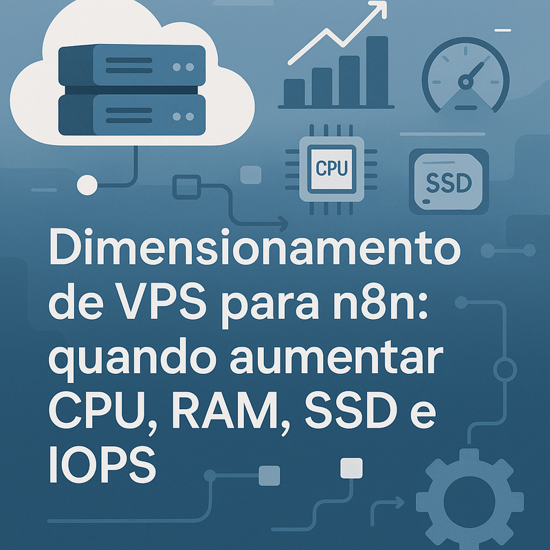 Dimensionamento de VPS para n8n: quando aumentar CPU, RAM, SSD e IOPS