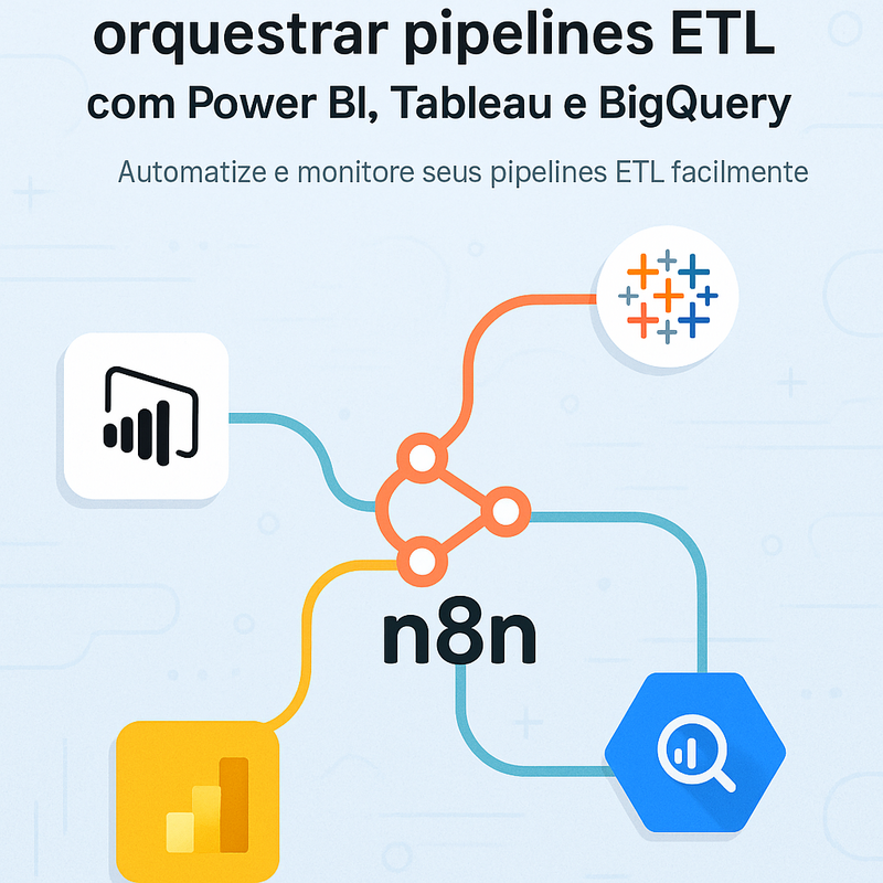 Como usar o n8n para orquestrar pipelines ETL com Power BI, Tableau e BigQuery