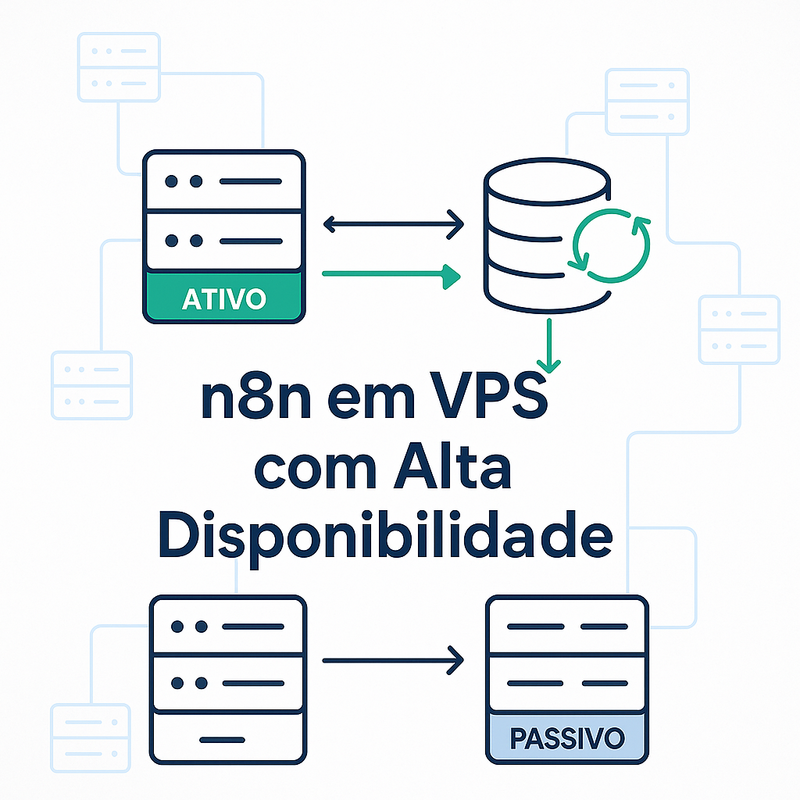 Como configurar n8n em VPS com alta disponibilidade: ativa-passiva, replicação do banco e failover