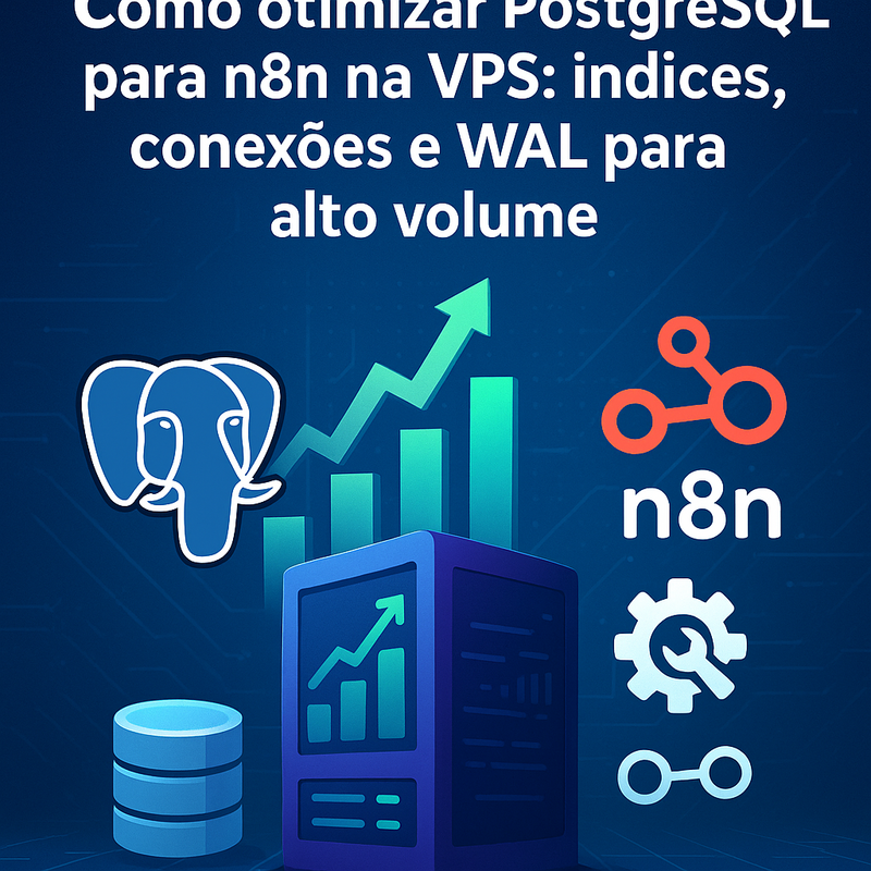 Como otimizar PostgreSQL para n8n na VPS: índices, conexões e WAL para alto volume