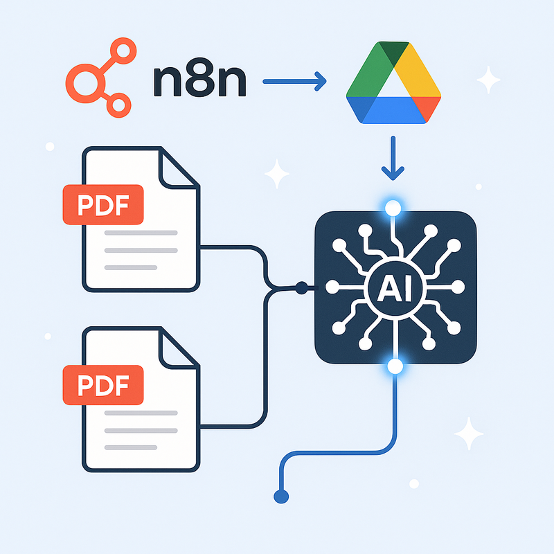 Como montar RAG no n8n com Google Drive: indexação de PDFs, embeddings e busca semântica