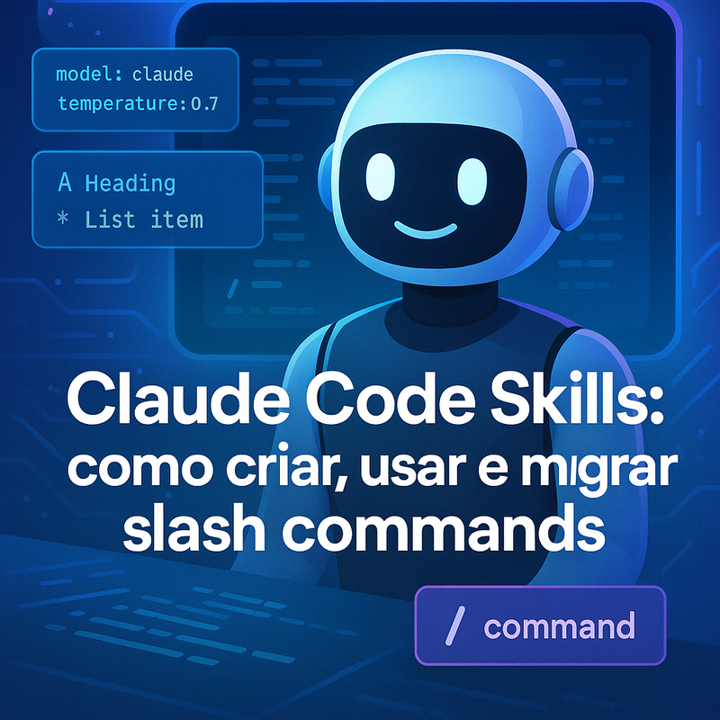 Claude Code Skills: como criar, usar e migrar slash commands